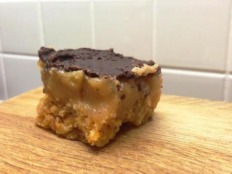 traybake square millionaires banoffee flapjack recipe dulce de leche dark chocolate