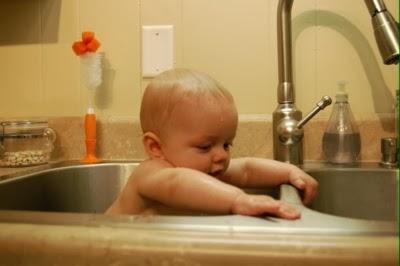 Bathing Baby
