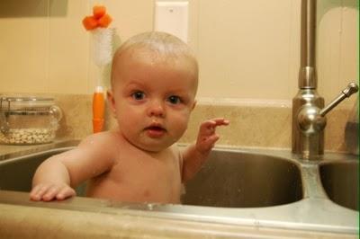 Bathing Baby