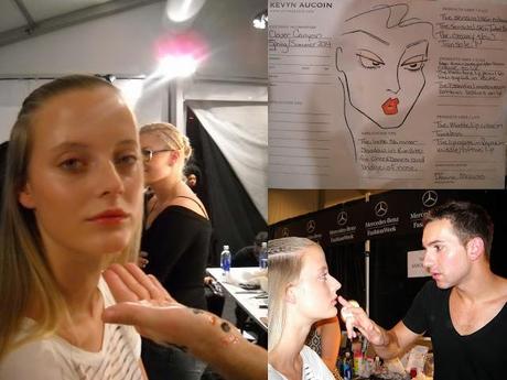 Kevyn Aucoin Backstage at Clover Canyon Spring 2014 Collection
