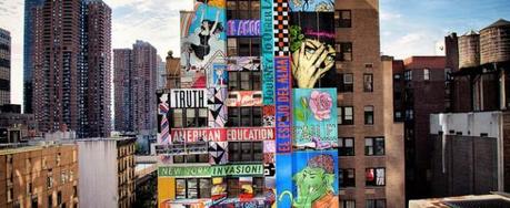 Faile’s New Mural On 44th Street In New York City, USA