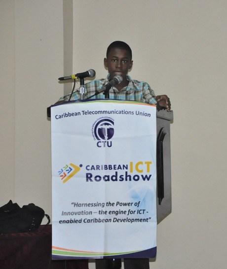 Warren speaking at the Caribbean Telecommunications Union ICT Roadshow 2011 in St. Vincent
