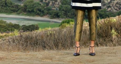 ... mixing  stripes, brocade... and fur for fall ...