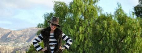 ... mixing  stripes, brocade... and fur for fall ...