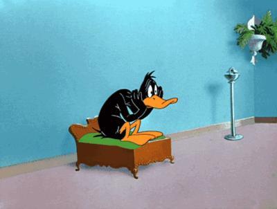 Daffy Duck waiting