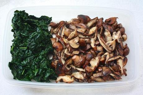 Prepped kale and mushrooms 007