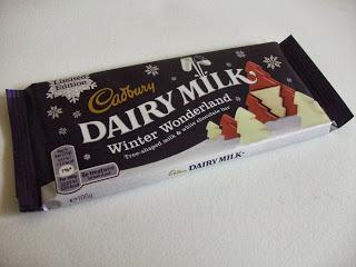 New limited edition white and milk chocolate Dairy Milk bar for Christmas with tree shaped chunks