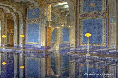 Hearst Castle, Roman Pool, San Simeon, California, indoor pool, water, reflections, travel photography