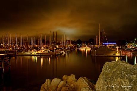 Monterey Bay, marina, night, long exposure, ships, water, travel photography