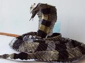 King Cobra Folded from Single Sheet Tissue Paper