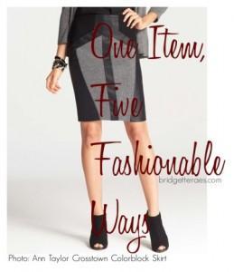 Colorblock Pencil Skirt 