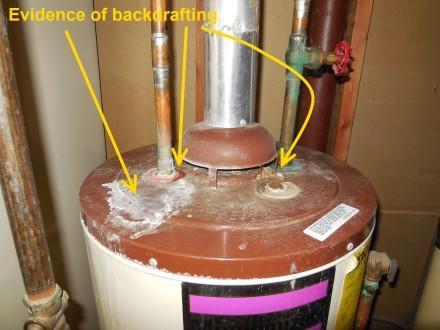 Corrosion at top of water heater tank