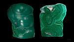 Photo of slab of malachite