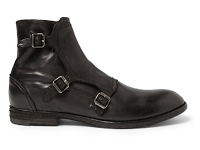 Triple Take:  Alexander McQueen Triple Monk-Strap Washed Leather Boot