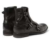 Triple Take:  Alexander McQueen Triple Monk-Strap Washed Leather Boot