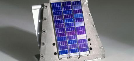 A solar cell from the communication satellite Telstar, c.1980s. (Credit: Flickr @ Science Museum London http://www.flickr.com/photos/sciencemuseum/)