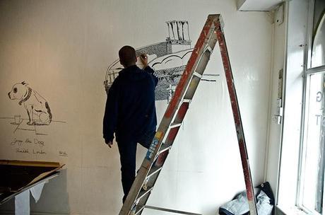 Wall drawing John Dolan exhibition photos