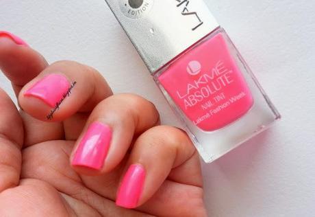 ♥ Lakme Absolute Nail Tint in Fuscia Sorbet ~ Swatches ♥