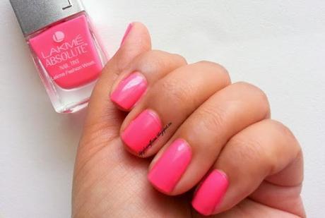 ♥ Lakme Absolute Nail Tint in Fuscia Sorbet ~ Swatches ♥