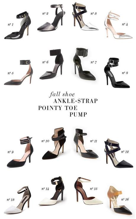 FALL SHOE Ankle-Strap Pointy Toe Pumps