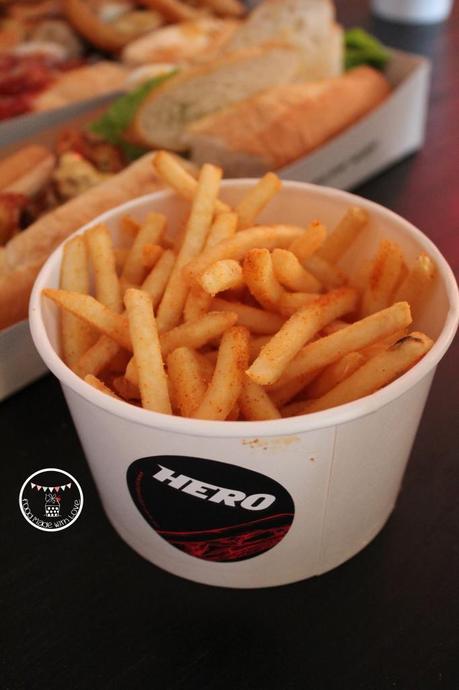 Shoestring fries with hero secret spice