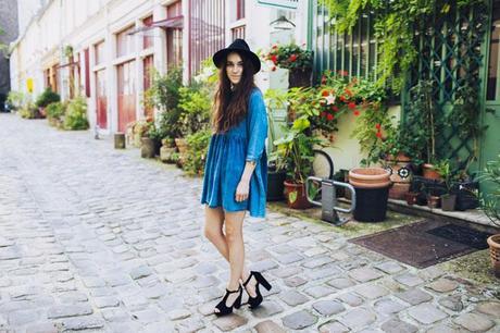 boho look, fedora hat