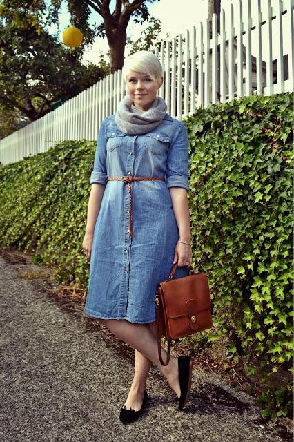 Look of the Day: Chambray Shirt Dress