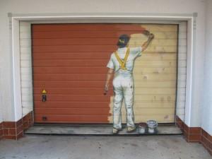 painted garage door