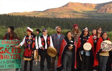 Tahltan elders and supporters at Sacred Headwaters