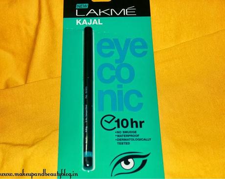 Lakme Eyeconic Kajal - Swatch and Review