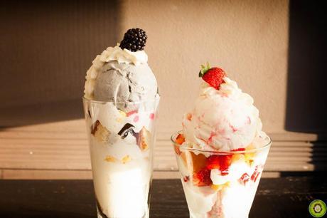 Black Sesame & Strawberry Cheesecake