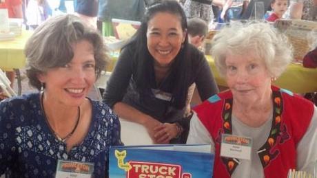 With Anne Rockwell, author of Truck Stop, and her daughter and illustrator, Lizzy Rockwell, 