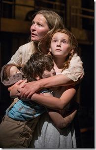 Joan Allen, Emma Gordon and Daniel Pass in Steppenwolf Theatre Company’s American-premiere production of The Wheel by Zinnie Harris, directed by ensemble member Tina Landau. (photo credit: Michael Brosilow)