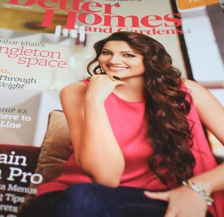 Gauhar Khan on Cover Page of Better Home and Gardens September 2013