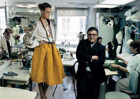Give a frock Friday lanvin_caroline trentini alber elbaz_lanvin atelier annie leibovitz_sept 2004