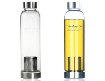 ONE DAY 550 ml Glass Bottle with Tea Infuser & Protective Bag