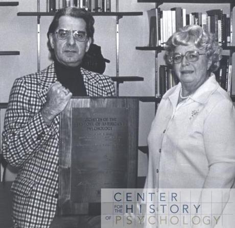 Photo taken in 1992 upon receiving a plaque in Recognition of Exceptional Contributions to Research in History from the American Psychological Association