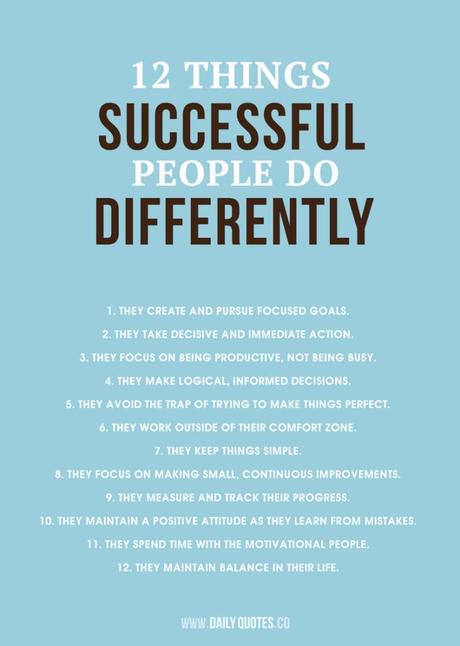 12 Things Successful People Do Differently