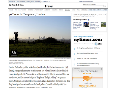 London Walks in the New York Times