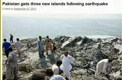 Pakistan Earthquake Created 3 New Islands - Gas Rising From All Three (Video)