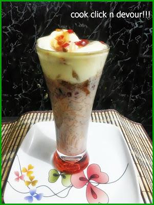 Butterscotch caramel falooda