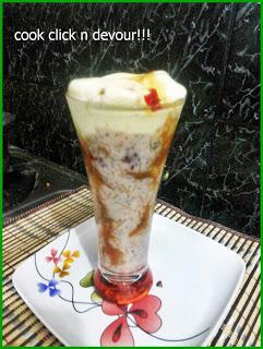 Butterscotch caramel falooda