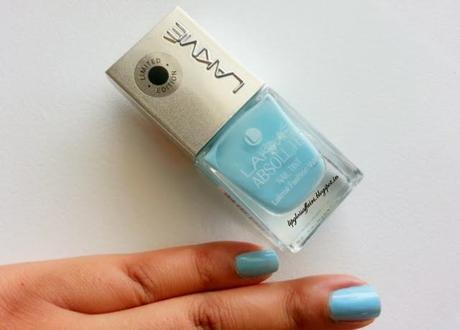 ♥ Lakme Absolute Nail Tint in Aqua Marine ~ Swatches ♥