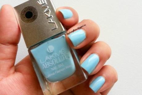 ♥ Lakme Absolute Nail Tint in Aqua Marine ~ Swatches ♥