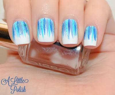 Blue Babyshower Waterfall Mani