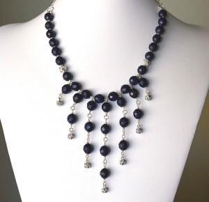 Photo Lapis Statement Necklace