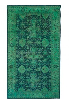 emerald green vintage rug