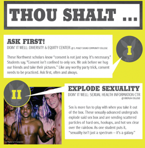 Part of the fake playboy party guide.