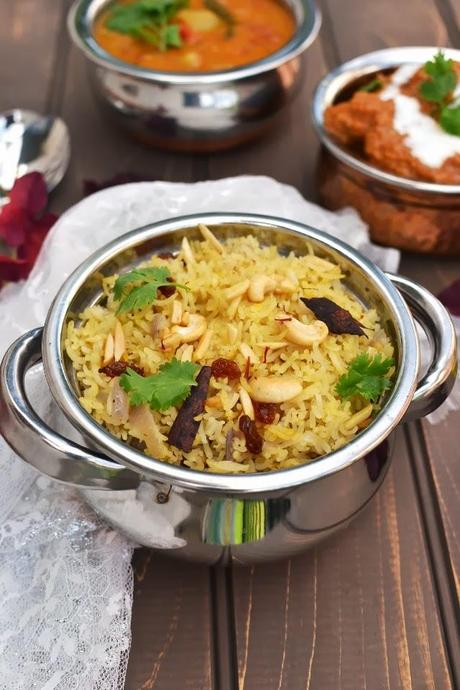 Zafrani Pulao/ Saffron Rice/ Hyderabadi Zafrani Pulao