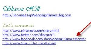 Wedding Planners - Add Your Facebook Fan Page URL to Your Email Signature Wedding Planners 4 Ways To Attract More Facebook Fans